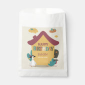 Kleurrijke Gezellige Gelukkige Verjaardagsgunstzak Bedankzakje (Voorkant)