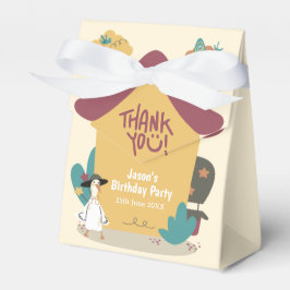 Kleurrijke gezellige huis kinderen verjaardag dank bedankdoosjes