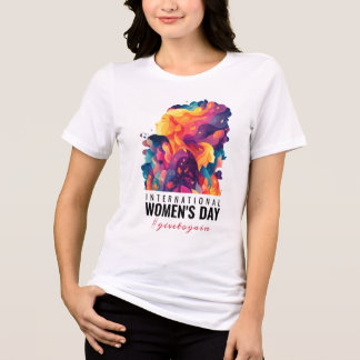 Kleurrijke Gezichten Abstract Vrouwendag | IWD Tri-Blend Shirt