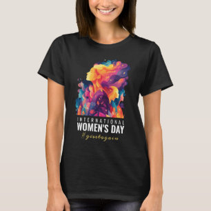 Kleurrijke gezichten Abstracte vrouwendag   IWD T-shirt