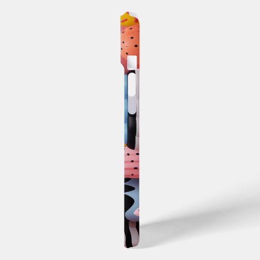Kleurrijke gezichten en vormen met patronen Case-Mate iPhone case (Achterkant / Links)