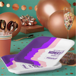 Kleurrijke gezichten Internationale Vrouwendag 8 m Papieren Bordje