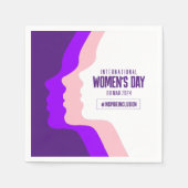 Kleurrijke gezichten Internationale Vrouwendag 8 m Servet (Voorkant)