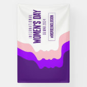 Kleurrijke gezichten Internationale Vrouwendag 8 m Spandoek (Verticaal)