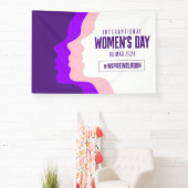 Kleurrijke gezichten Internationale Vrouwendag 8 m Spandoek (Insitu)