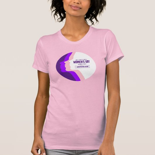 Kleurrijke gezichten Internationale Vrouwendag 8 m T-shirt (Voorkant)