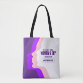 Kleurrijke gezichten Internationale Vrouwendag 8 m Tote Bag (Voorkant)