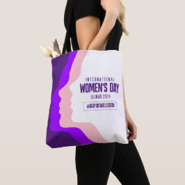 Kleurrijke gezichten Internationale Vrouwendag 8 m Tote Bag