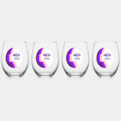 Kleurrijke gezichten Internationale Vrouwendag 8 m Wijnglas Zonder Voet (Voorkant)