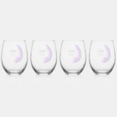 Kleurrijke gezichten Internationale Vrouwendag 8 m Wijnglas Zonder Voet (Achterkant)