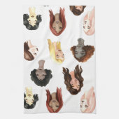 Kleurrijke gezichten theedoek (Verticaal)