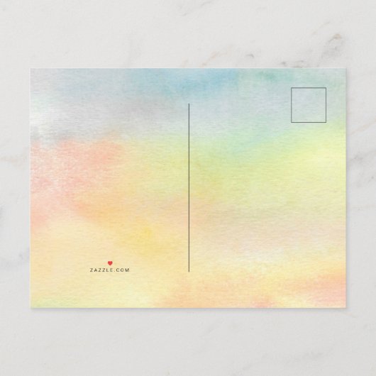 Kleurrijke gezinshereniging uitnodiging briefkaart (Achterkant)