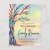 Kleurrijke gezinshereniging uitnodiging briefkaart (Voorkant)