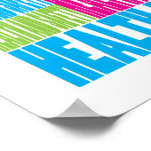 Kleurrijke gezondheid en veiligheid poster (Hoek)