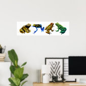 Kleurrijke gifkikkers afdrukken poster (Thuiskantoor)