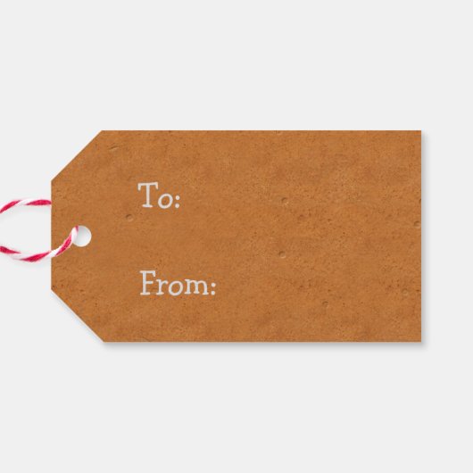 Kleurrijke Gingerbread House Leuke kerstvakantie Cadeaulabel (Achterkant Horizontaal)