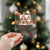 Kleurrijke Gingerbread House Verjaardagsfeestje Ac Acryl Uitnodigingen