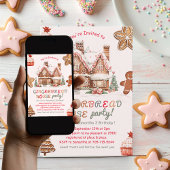 Kleurrijke Gingerbread House verjaardagsfeestje Kaart