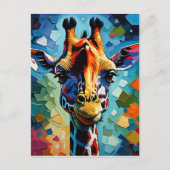 Kleurrijke Giraffe 302 Briefkaart (Voorkant)