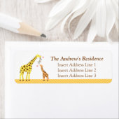 Kleurrijke Giraffe Baby shower Adres RSVP Labels (Insitu)