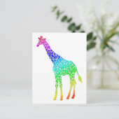 Kleurrijke Giraffe Briefkaart (Staand voorkant)