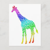 Kleurrijke Giraffe Briefkaart (Voorkant)
