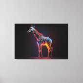 Kleurrijke Giraffe Canvas Afdruk (Voorkant)