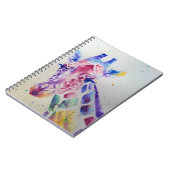 Kleurrijke Giraffe dier Waterverf Kunstboek Notitieboek (Linkerzijde)