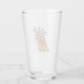 Kleurrijke Giraffe Glass Glas (Achterkant)