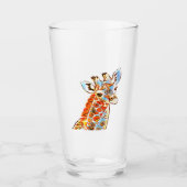 Kleurrijke Giraffe Glass Glas (Voorkant)