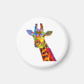 Kleurrijke Giraffe Magneet (Voorkant)
