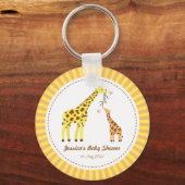 Kleurrijke Giraffe Mam en Baby Favors Sleutelhanger (Voorkant)