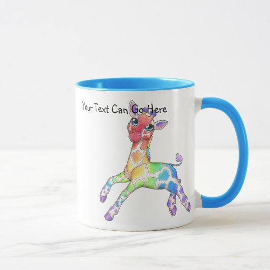 Kleurrijke Giraffe Mok (Rechts)