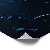 Kleurrijke Giraffe op blauw voor jonge Dierenvrien Poster (Hoek)