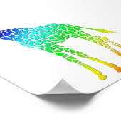 Kleurrijke Giraffe Poster (Hoek)