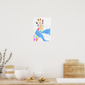 Kleurrijke giraffe poster (Keuken)
