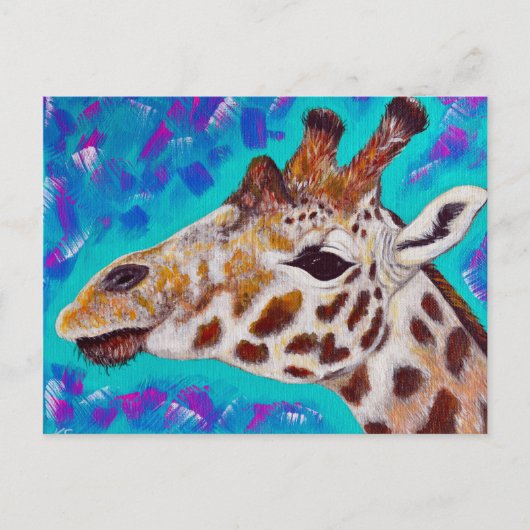Kleurrijke Giraffe schilderen Briefkaart (Voorkant)