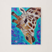 Kleurrijke Giraffe schilderen Legpuzzel (Verticaal)