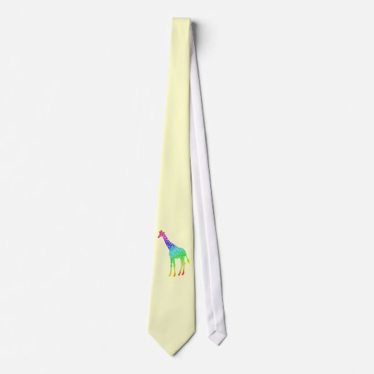 Kleurrijke Giraffe Stropdas (Voorkant)