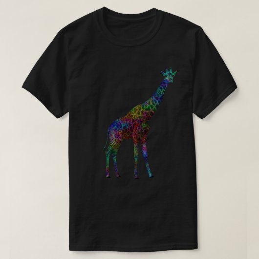Kleurrijke Giraffe T-shirt (Design voorkant)