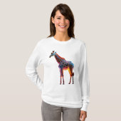 Kleurrijke Giraffe T-shirt (Voorkant volledig)