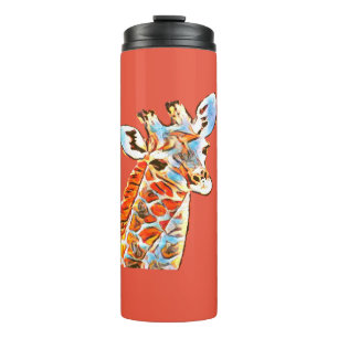 Kleurrijke giraffe Thermal Tumbler Thermosbeker