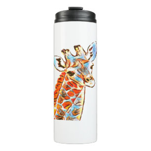 Kleurrijke giraffe Thermal Tumbler Thermosbeker