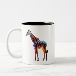 Kleurrijke Giraffe Tweekleurige Koffiemok