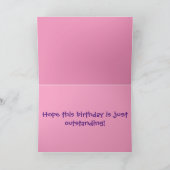 Kleurrijke Giraffe Verjaardag Kaart (Binnen)