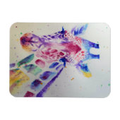 Kleurrijke Giraffe Waterverf dierkunst Magnet Magneet (Horizontaal)