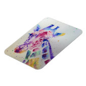 Kleurrijke Giraffe Waterverf dierkunst Magnet Magneet (Linkerzijde)