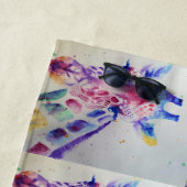 Kleurrijke Giraffe Waterverf keuken Strandlaken (In situ)