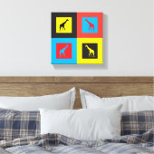Kleurrijke Giraffes Canvas Afdruk (Insitu (Slaapkamer))
