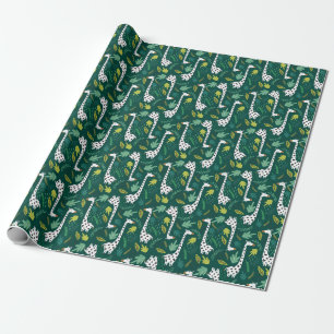 Kleurrijke Giraffes: Decoratief dierenpatroon. Cadeaupapier